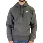 Nike Pull Over Hoodie, Charcoal Heather/Anthracite/White, Medium