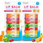 14pk Lip Balm Set | Flavoured Lip Balms with Beeswax and Vitamin E | Moisturising Lip Balm Multipack | Protect & Hydrate Beeswax Lip Balm Stick | Lip Balms | Lipbalm | Lip Moisturiser | Girls Lip Balm