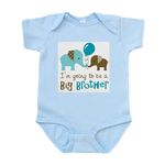 CafePress Big Brother to Be Elephant Body Suit Cute Infant Bodysuit Baby Romper Sky Blue