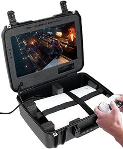 Case Club Gaming Station to fit PS5 Slim - Portable Travel Case with Built-in Monitor