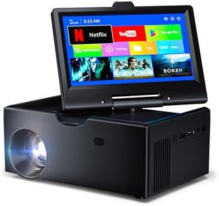 Small Smart TV，Mini TV with 7-inch Touchscreen,Built in Apps,Support SD,WiFi,Bluetooth,USB,HDMI Input，Kitchen TV Also As a Projector,Suitable for Home RVs and Outdoor Use