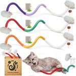 Petelligent Bent Cat Rope Toy, Pet Chew Toys, Interactive Tease Toys for Cats and Kittens, Bite-Proof Playthings, Cotton Rope Kitten Toys Dental Care Stress Relief Pet Supplies (Extra Large 3 Pack)