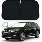 Bestview Windshield Sun Shade for 2014-2020 Nissan Rogue, Front Window Sunshade Sun Visor Protector Block UV Rays Heat, Foldable 2 Layers 210T Material