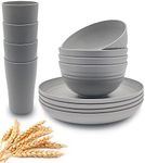 KITWILD Wheat Straw Dinnerware Sets