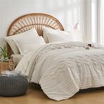 KAKIJUMN White Tufted Comforter Set