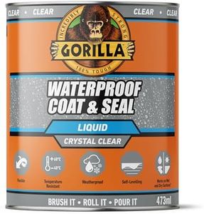 Gorilla Waterproof Coat & Seal Clear, 473ml - Weatherproof Liquid Sealant | Stops & Prevents Leaks | For Roof Tiles, Brick, Wood, Metal, Concrete, Stone, Rubber, Plastics*