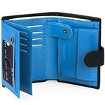 SENDEFN Men's Wallets Multifunctional RFID Blocking Leather Wallet Credit Card Trifold Compact Wallets for Men with ID Window & Coin Pocket