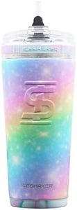 Ice Shaker 26oz w/Flex Lid & Straw - Stainless Steel Tumbler & Insulated Water Bottle - Vacuum Insulated Tumbler For Hot and Cold Drinks (Unicorn) | Gronk Shaker