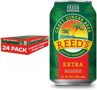 Reed's Extra Ginger Beer - Crafted with Fresh Ginger Root - 12oz Cans, 24 Pack