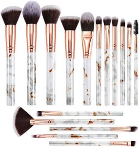 Pennelli Make Up DUAIU 16 Pezzi Set Di pennelli Trucco Fondotinta Cipria Crème Liquido Professionali Pennelli Per Volto Ombretti e Sopracciglio Adatto Per Liquidi, Creme, Polveri, ecc.
