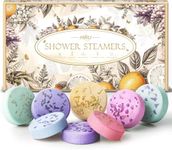 Psnli Shower Steamers Aromatherapy Stocking Stuffers 8 Scents, Christmas Gifts for Women Elegant Packaging Birthdays Gifts for Mom, Lavender Natural Essential Oil Home Spa Self Care & Relaxing