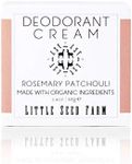 Little Seed Farm Natural Deodorant Cream, Rosemary Patchouli, Aluminum-Free, Baking Soda Free, 2.4 Ounce