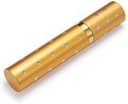 Lipstick Stun Gun for Women, self defense flashlight Stun guns with Safety Disable Pin.Wall Charger Included (Gold)