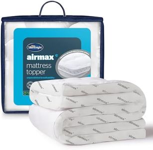 Silentnight Airmax 5cm Mattress Topper Kingsize Bed - Extra Thick Deep Comfortable Soft Breathable Bed Topper Quilted Box Stitched Edge, Elasticated Straps, Machine Washable - King, 150x200cm