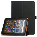 HGWALP Universal Case for 7 inch 8 inch Tablet,Stand Folio Universal Tablet Case Protective Cover for 7" 8" Touchscreen Tablet, with Adjustable Fixing Silicon Band and Stand-Black