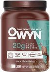 OWYN Only What You Need Vegan Plant-Based Protein Powder, Dark Chocolate, Dairy Free, Gluten Free, Soy Free, Allergy Friendly, Vegetarian, 1.17 lb Tub, 1Count