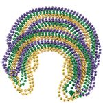 Funny Party Hats Mardi Gras Beads Necklaces - Party Costumes Accessories 144 Pc, Pearl, No Gemstone