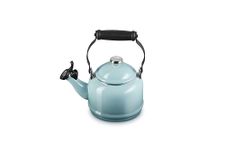 Le Creuset Enamel on Steel, Demi Tea Kettle with Metal Finish, 1.25 qt, Sea Salt