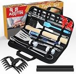 AISITIN 25PCS bbq Accessories, Stainless Steel Grilling Set with Spatula, Thermometer and Meat Claws, a Super Plenty of Grilling Skewers, Perfect Grilling Accessories Gift Set, Durable Grilling Tools for Outdoor Camping and Grilling.