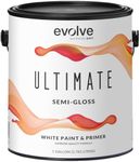 EVOLVE Ultimate Paint & Primer in White for Interior & Exterior House Paint, Semi-Gloss Sheen, 1-Gallon