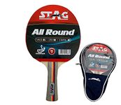 Stag All Round Advanced Series Table Tennis (T.T) Racket| Pro Performance Training T.T Racquet | Custom Designed Comfortable Ergonomic Grip Paddle