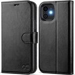 OCASE Compatible with iPhone 12 Case/Compatible with iPhone 12 Pro Wallet Case, PU Leather Flip Case with Card Holders RFID Blocking Kickstand Phone Cover 6.1 Inch (Black)