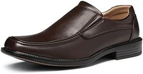 Bruno Marc Men's Goldman-02 Dark Brown Slip on Leather Lined Square Toe Dress Loafers Shoes for Casual Weekend Formal Work - 7.5 M US