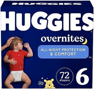 Huggies Overnight Diapers Size 6 (35+ lbs), 72 Ct, Overnites Nighttime Baby Diapers