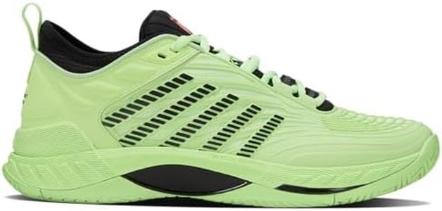 K-Swiss Men's Hypercourt Supreme 2 Tennis Shoe, Soft Neon Green/Black/Neon Lava, 14 M