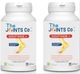 The Joints Co Gout Ease Plus, Advanced Uric Acid Cleanse, Joint Comfort, Potent ingredients Tart Cherry,Celery Seed, Active Mobility, Strong Flexibility, Healthy Inflammation, 60 Caplets - Pack of 2