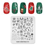 KADS Nail Art Stamping Plate Christmas Elk Snowman Bell Balloon Christmas Tree Nail Image Plate Decoration Design Tool (CH019)