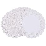 BAKEFY-4.5 INCH DOLIES 100 PCS Eco-Friendly Grease-Proof White Paper Doilies for Home Wedding Party Table Decoration Cake Holder Round Lace Paper Doilies Craft Cup Cake