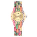 Montre en Bois Pour Femme Montre-Bracelet en bambou coloré Design Onlywatch