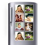 PRINTSWAYS Photo Fridge Magnet Customized Gift - Set of 8 (3 x 3 inch) - Fridge Magnets Photo Frame | Personalised Gift | personalsed Fridge Magnets | Return Gifts