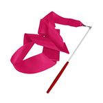 4M Dance Gym Ribbon Rhythmic Art Gymnastic Streamer Baton Twirling Rod UK (Hot Pink)