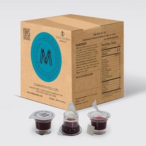 Pre Packaged Communion PLUS Cups | Box of 100 with Juice and Wafer
