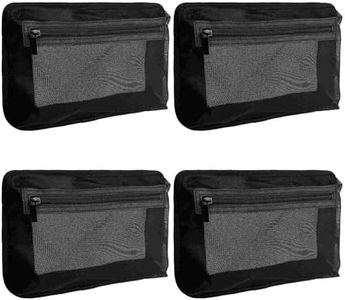 Chanvoo 4PC Self-Adhesive Boat Organizer Mesh Bag (10"x7") – Dry Mount Pouch with Waterproof Adhesive Backing for Tools & Gear | Sticks Securely to Wet Surfaces, Easy Removal