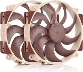 Noctua NF-A14x25r G2 PWM Sx2-PP, Push-Pull Set of two Premium-Quality Quiet 140mm PC Fans (Brown)