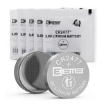 EEMB 5 PACK CR2477 Battery 3V Lithium Battery Button Coin Cell Batteries 2477 Battery DL2477, ECR2477 for Electronic Candle, Light, Remote Control, Key Fob, Alarm, Contact Sensor, Smart Devices