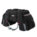 CARBINIC Saddle Bag for Bike | 900D Polyester | Travel Bike Bag for Riders | Tail Bag for Motorcycle | Saddle Bag with Shoulder Belt & Rain Cover | Universal Fit 85 * 32 * 44CM (70L)