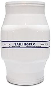 SAILINGFLO Sailflo 4" in-line Marine Bilge Air Blower 12V 270CFM Centrifugal Bilge Fan (4")