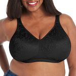 Playtex Women's 18 Hour Ultimate Lift and Support Wire Free Bra US4745, Available in Single and 2-Packs, Black, 46C