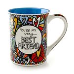 Enesco 4054452 Our Name is Mud Best Friend Cuppa Doodles Mug, 4.5", Multicolor