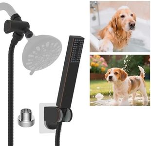 Hibbent All Metal Dog Sprayer Attachment Set, Stainless Steel Pet Shower Sprayer for Dog Washing and Bathing, 4 Sprays Handheld with Pause Mode, Brass Shower Diverter, 119" Hose, Oil-rubbed Bronze