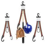 QBA 3PCS Baseball Softball Gear Hanger, Dugout Organizer 3 in 1 Baseball Fence Hanger for Helmets Bats Gloves Indoor Outdoor Organizer