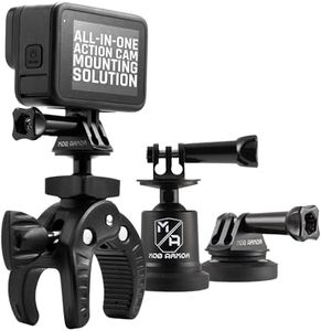 Mob Armor Action Camera Accessory Kit - Complete Bundle with Adjustable Claw Grip, Magnetic Holders, Steel Mounting Plates, and Travel-Friendly Nylon Case for On-The-Go Filming