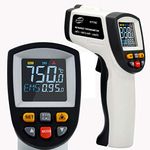 BENETECH Infrared Thermometer -58℉~1382℉(-50℃~750℃) with 30 Groups Memory, IR Laser Pyrometer Gun with High Low Temperature Alarm & MAX MIN DIF AVG Value for Cooking Auto Repair