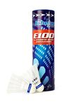 Echelon E100 White Badminton Shuttlecocks (6 pieces), high-quality British made