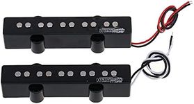 Wilkinson M-series WOJB5 Variable Gauss Ceramic 5-String Jazz Bass Pickups Set for 5 String J-Bass Style Electric Bass, Black