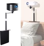 Projector Stand, Projector Bedside Sofa Mount Projector Stand Adjustable 360° Rotation 2 in 1 Projector Bed Headboard Stand Mount Desktop Stand Projector Wall Mount for Projectors